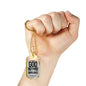 Nothing Is Impossible With The Lord Necklace Stainless Steel or 18k Gold Dog Tag 24" Chain-Express Your Love Gifts