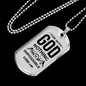 Nothing Is Impossible With The Lord Plain Necklace Stainless Steel or 18k Gold Dog Tag 24" Chain-Express Your Love Gifts