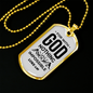 Nothing Is Impossible With The Lord Plain Necklace Stainless Steel or 18k Gold Dog Tag 24" Chain-Express Your Love Gifts