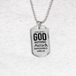 Nothing Is Impossible With The Lord Plain Necklace Stainless Steel or 18k Gold Dog Tag 24" Chain-Express Your Love Gifts
