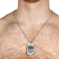 Nothing Is Impossible With The Lord Plain Necklace Stainless Steel or 18k Gold Dog Tag 24" Chain-Express Your Love Gifts
