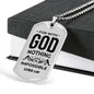 Nothing Is Impossible With The Lord Plain Necklace Stainless Steel or 18k Gold Dog Tag 24" Chain-Express Your Love Gifts