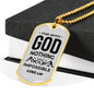 Nothing Is Impossible With The Lord Plain Necklace Stainless Steel or 18k Gold Dog Tag 24" Chain-Express Your Love Gifts