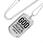 Nothing Is Impossible With The Lord Plain Necklace Stainless Steel or 18k Gold Dog Tag 24" Chain-Express Your Love Gifts