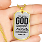 Nothing Is Impossible With The Lord Plain Necklace Stainless Steel or 18k Gold Dog Tag 24" Chain-Express Your Love Gifts