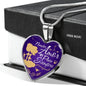 Nuestro Amor Es Para Siempre Stainless Steel or 18k Gold Heart Pendant 18-22"''-Express Your Love Gifts