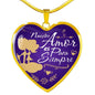 Nuestro Amor Es Para Siempre Stainless Steel or 18k Gold Heart Pendant 18-22"''-Express Your Love Gifts