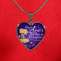 Nuestro Amor Es Para Siempre Stainless Steel or 18k Gold Heart Pendant 18-22"''-Express Your Love Gifts