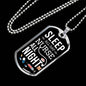 Nurse All Night Nurse Necklace Stainless Steel or 18k Gold Dog Tag W 24"-Express Your Love Gifts