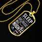 Nurse All Night Nurse Necklace Stainless Steel or 18k Gold Dog Tag W 24"-Express Your Love Gifts