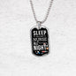 Nurse All Night Nurse Necklace Stainless Steel or 18k Gold Dog Tag W 24"-Express Your Love Gifts