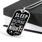 Nurse All Night Nurse Necklace Stainless Steel or 18k Gold Dog Tag W 24"-Express Your Love Gifts
