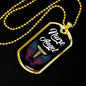 Nurse Angel Caduceus Necklace Stainless Steel or 18k Gold Dog Tag 24" - Express Your Love Gifts