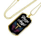 Nurse Angel Caduceus Necklace Stainless Steel or 18k Gold Dog Tag 24" - Express Your Love Gifts
