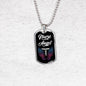 Nurse Angel Caduceus Necklace Stainless Steel or 18k Gold Dog Tag 24" - Express Your Love Gifts