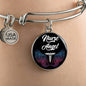 Nurse Angel Gift Stainless Steel or 18k Gold Circle Bangle Bracelet - Express Your Love Gifts
