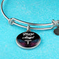 Nurse Angel Gift Stainless Steel or 18k Gold Circle Bangle Bracelet - Express Your Love Gifts