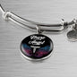 Nurse Angel Gift Stainless Steel or 18k Gold Circle Bangle Bracelet - Express Your Love Gifts