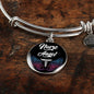 Nurse Angel Gift Stainless Steel or 18k Gold Circle Bangle Bracelet - Express Your Love Gifts