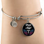Nurse Angel Gift Stainless Steel or 18k Gold Circle Bangle Bracelet - Express Your Love Gifts