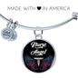 Nurse Angel Gift Stainless Steel or 18k Gold Circle Bangle Bracelet - Express Your Love Gifts