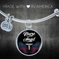 Nurse Angel Gift Stainless Steel or 18k Gold Circle Bangle Bracelet - Express Your Love Gifts