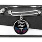 Nurse Angel Gift Stainless Steel or 18k Gold Circle Bangle Bracelet - Express Your Love Gifts