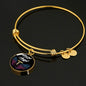 Nurse Angel Gift Stainless Steel or 18k Gold Circle Bangle Bracelet - Express Your Love Gifts