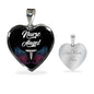 Nurse Angel Necklace Stainless Steel or 18k Gold Heart Pendant 18-22" - Express Your Love Gifts