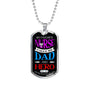 Nurse Dad Nurse Necklace Stainless Steel or 18k Gold Dog Tag W 24" - Express Your Love Gifts