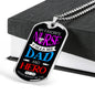 Nurse Dad Nurse Necklace Stainless Steel or 18k Gold Dog Tag W 24" - Express Your Love Gifts