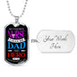 Nurse Dad Nurse Necklace Stainless Steel or 18k Gold Dog Tag W 24" - Express Your Love Gifts