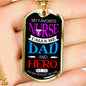 Nurse Dad Nurse Necklace Stainless Steel or 18k Gold Dog Tag W 24" - Express Your Love Gifts