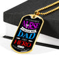 Nurse Dad Nurse Necklace Stainless Steel or 18k Gold Dog Tag W 24" - Express Your Love Gifts