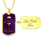 Nurse Death Smiles at Everyone Stainless Steel or 18k Gold Dog Tag w 24" - Express Your Love Gifts