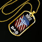 Nurse Gift Caduceus Necklace Stainless Steel or 18k Gold Dog Tag w 24" - Express Your Love Gifts