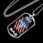 Nurse Gift Caduceus Necklace Stainless Steel or 18k Gold Dog Tag w 24" - Express Your Love Gifts