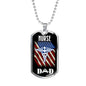 Nurse Gift Caduceus Necklace Stainless Steel or 18k Gold Dog Tag w 24" - Express Your Love Gifts