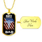 Nurse Gift Caduceus Necklace Stainless Steel or 18k Gold Dog Tag w 24" - Express Your Love Gifts