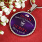 Nurse Gift Death Smiles at Everyone Circle Pendant Necklace Stainless Steel or 18k Gold 18-22" - Express Your Love Gifts