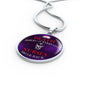 Nurse Gift Death Smiles at Everyone Circle Pendant Necklace Stainless Steel or 18k Gold 18-22" - Express Your Love Gifts
