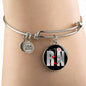Nurse Gift Rn Nurse Stainless Steel or 18k Gold Circle Bangle Bracelet - Express Your Love Gifts