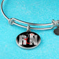 Nurse Gift Rn Nurse Stainless Steel or 18k Gold Circle Bangle Bracelet - Express Your Love Gifts