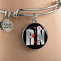 Nurse Gift Rn Nurse Stainless Steel or 18k Gold Circle Bangle Bracelet - Express Your Love Gifts