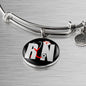 Nurse Gift Rn Nurse Stainless Steel or 18k Gold Circle Bangle Bracelet - Express Your Love Gifts