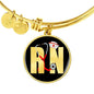 Nurse Gift Rn Nurse Stainless Steel or 18k Gold Circle Bangle Bracelet - Express Your Love Gifts