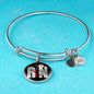 Nurse Gift Rn Nurse Stainless Steel or 18k Gold Circle Bangle Bracelet - Express Your Love Gifts