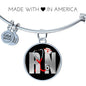 Nurse Gift Rn Nurse Stainless Steel or 18k Gold Circle Bangle Bracelet - Express Your Love Gifts