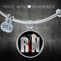 Nurse Gift Rn Nurse Stainless Steel or 18k Gold Circle Bangle Bracelet - Express Your Love Gifts