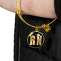 Nurse Gift Rn Nurse Stainless Steel or 18k Gold Circle Bangle Bracelet - Express Your Love Gifts